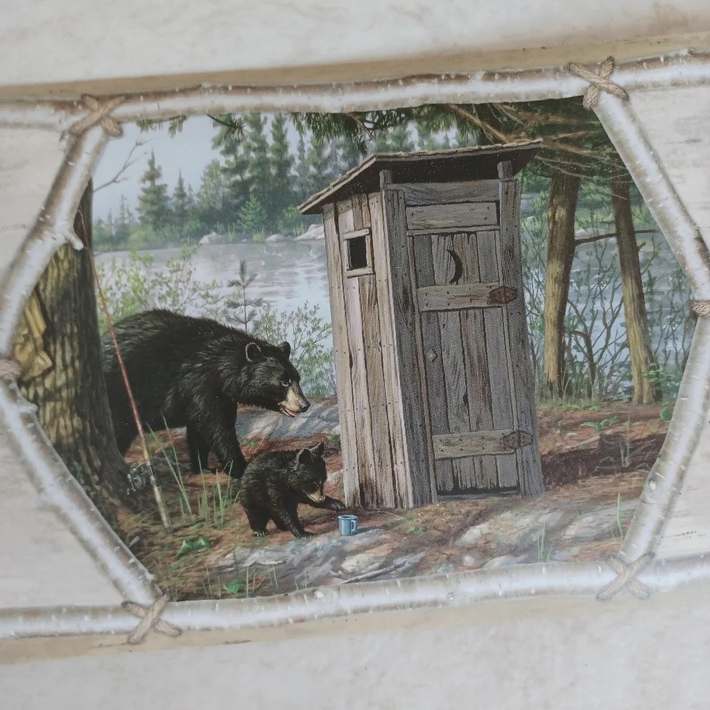 Wallpaper Rustic Wildlife and Outhouses